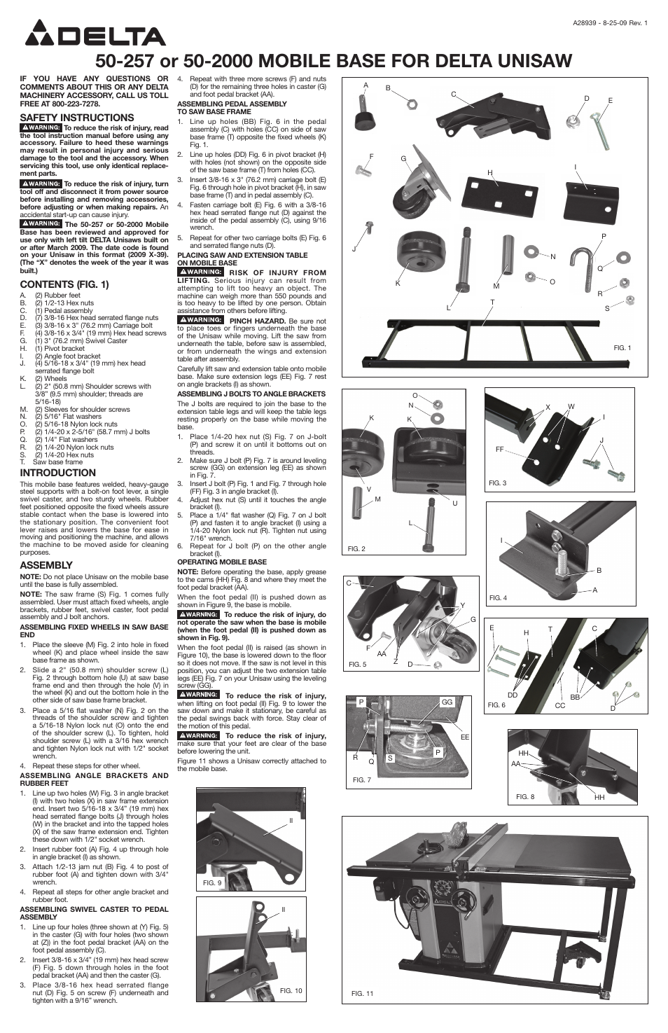 Delta 50-257 User Manual | 2 pages