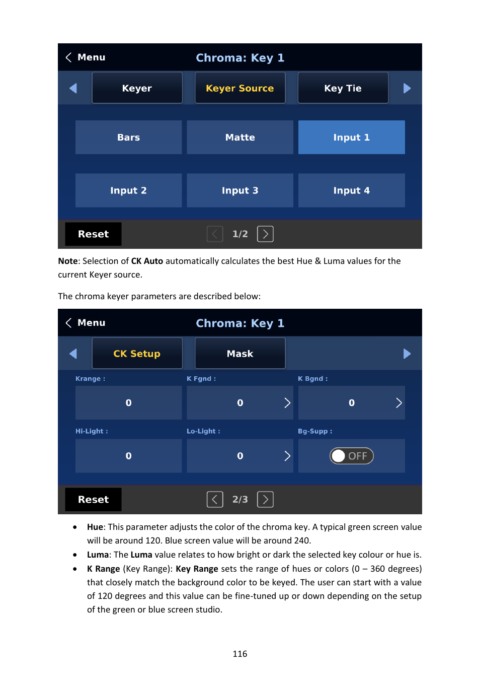 Datavideo SE-4000 8-Channel 4K Video Switcher User Manual | Page 116 / 128