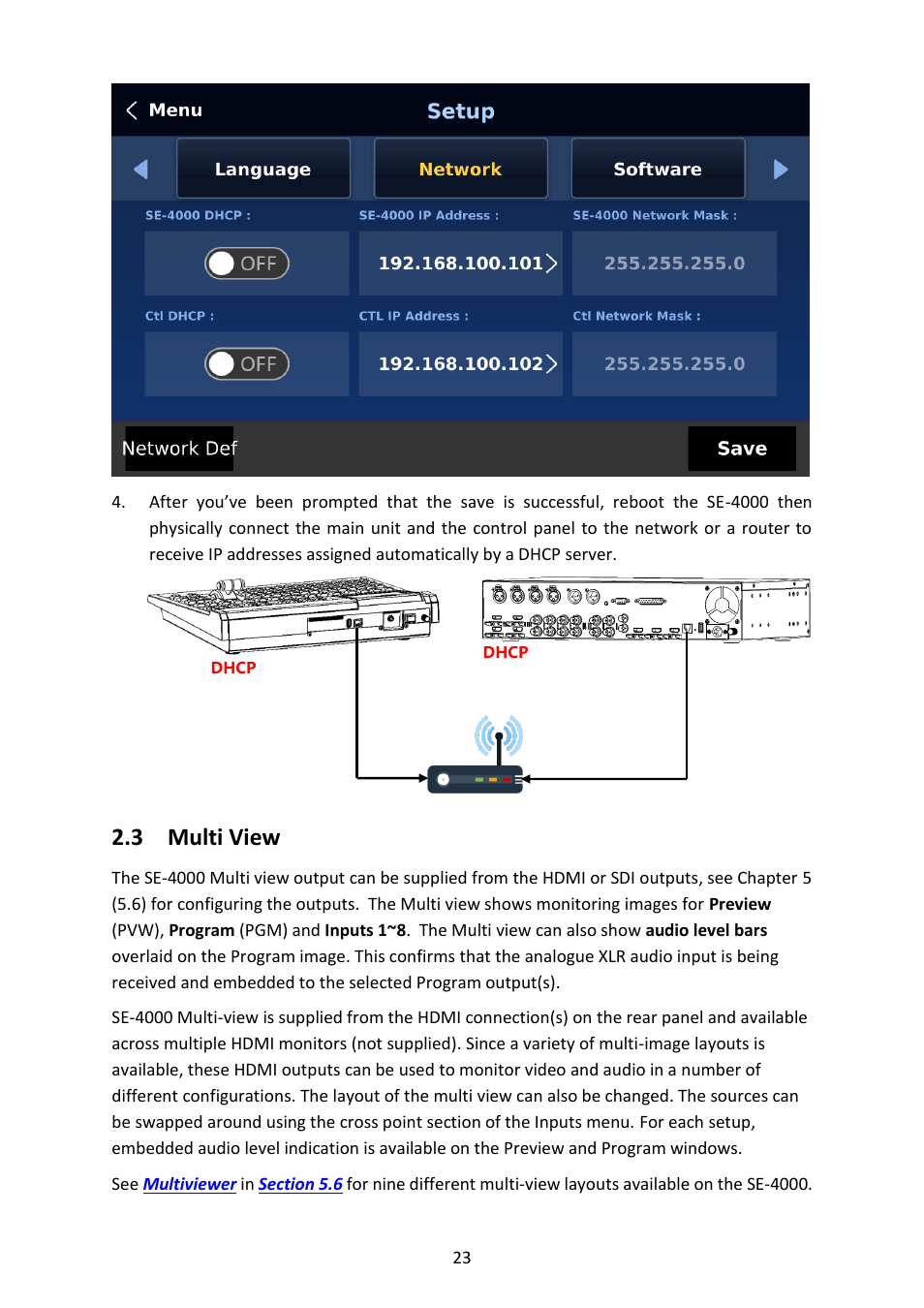 3 multi view, Ulti | Datavideo SE-4000 8-Channel 4K Video Switcher User Manual | Page 23 / 128