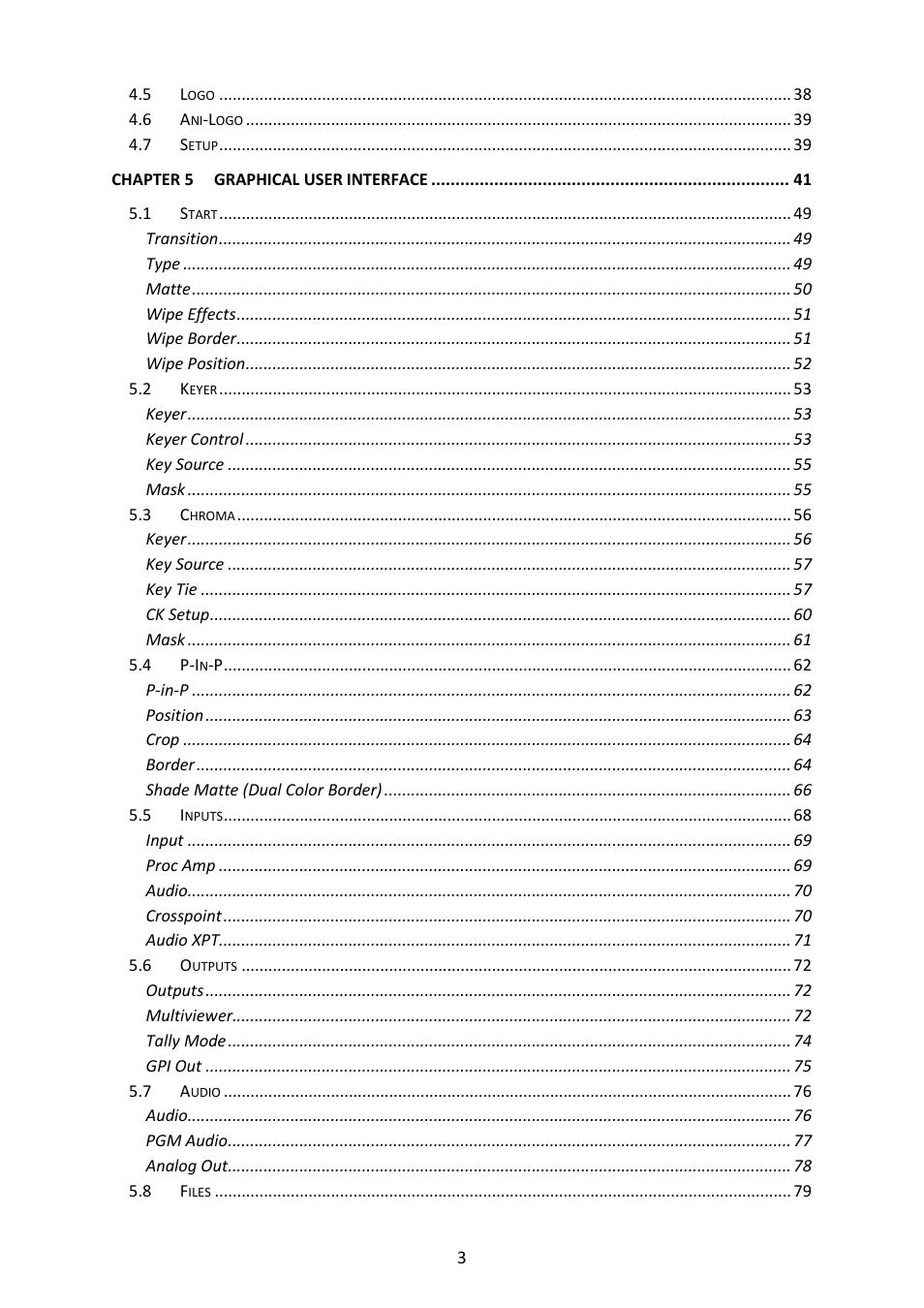 Datavideo SE-4000 8-Channel 4K Video Switcher User Manual | Page 3 / 128