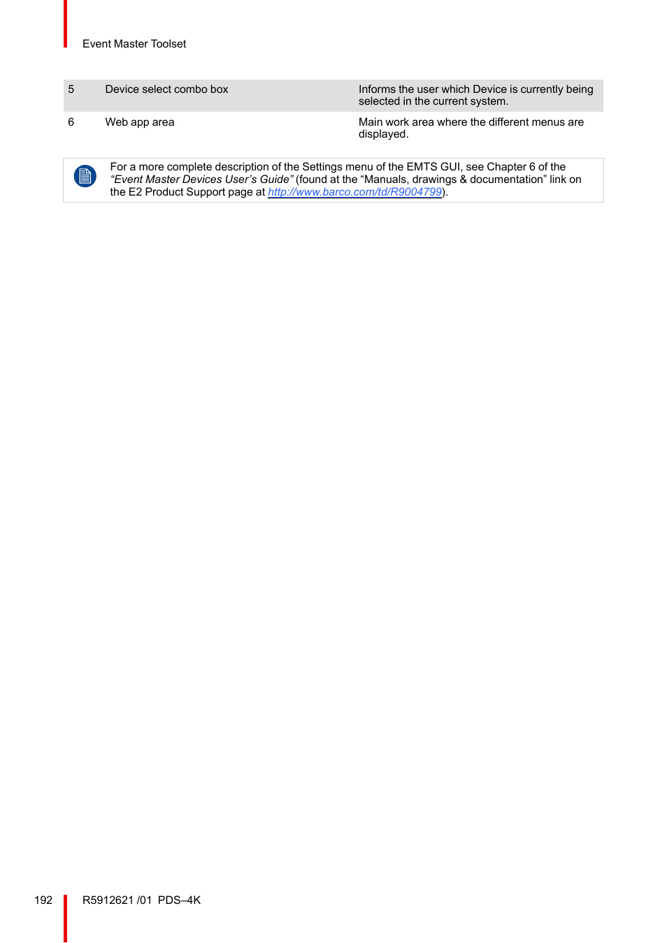 Barco PDS-4K HDMI Presentation Switcher User Manual | Page 192 / 224