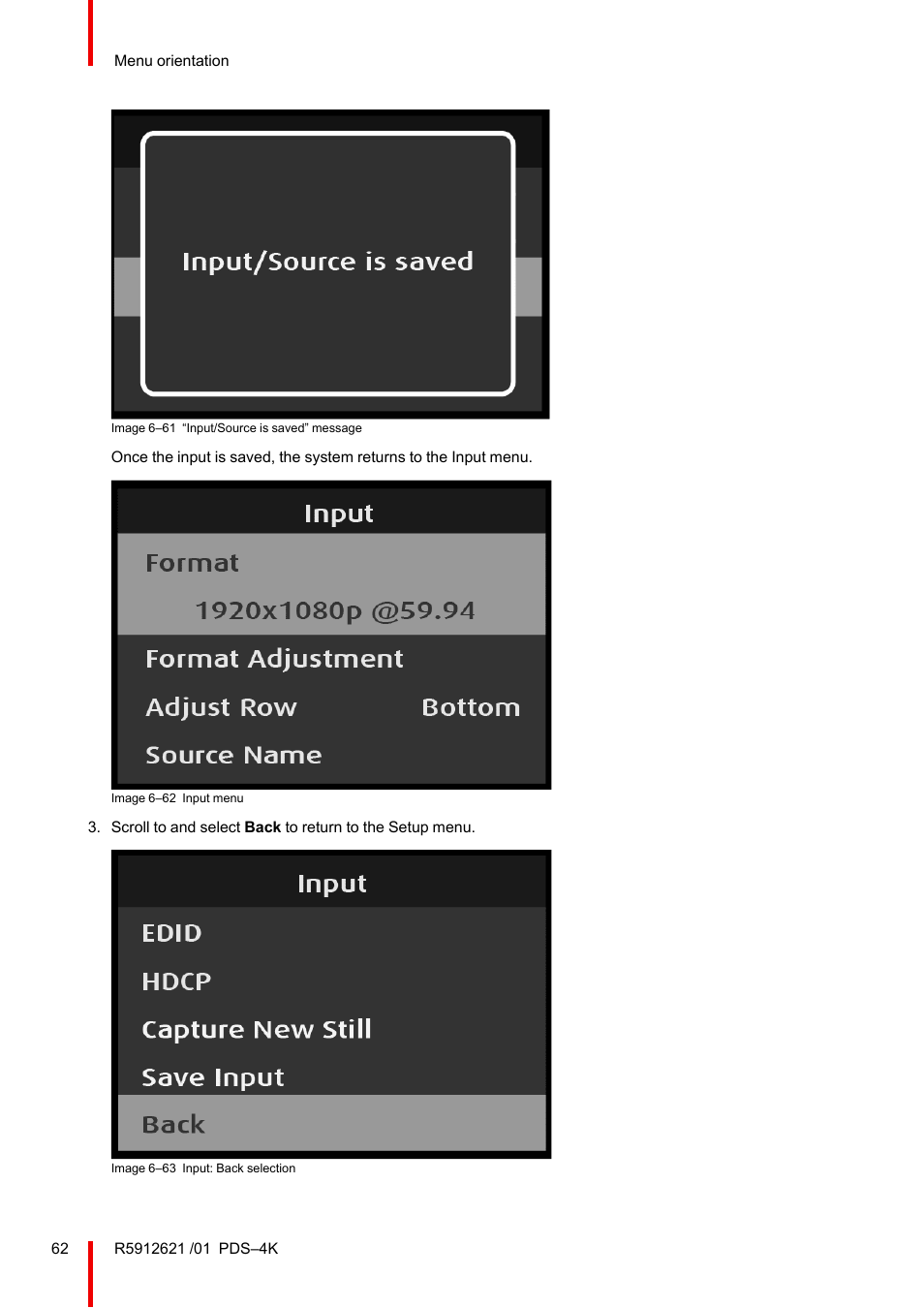 Barco PDS-4K HDMI Presentation Switcher User Manual | Page 62 / 224