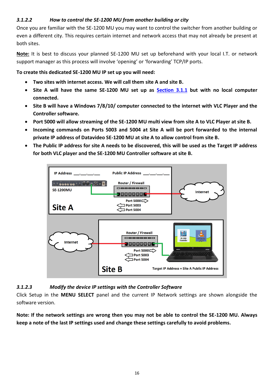 Datavideo SE-1200MU 6-Input Switcher and RMC-260 Controller Bundle User Manual | Page 16 / 90