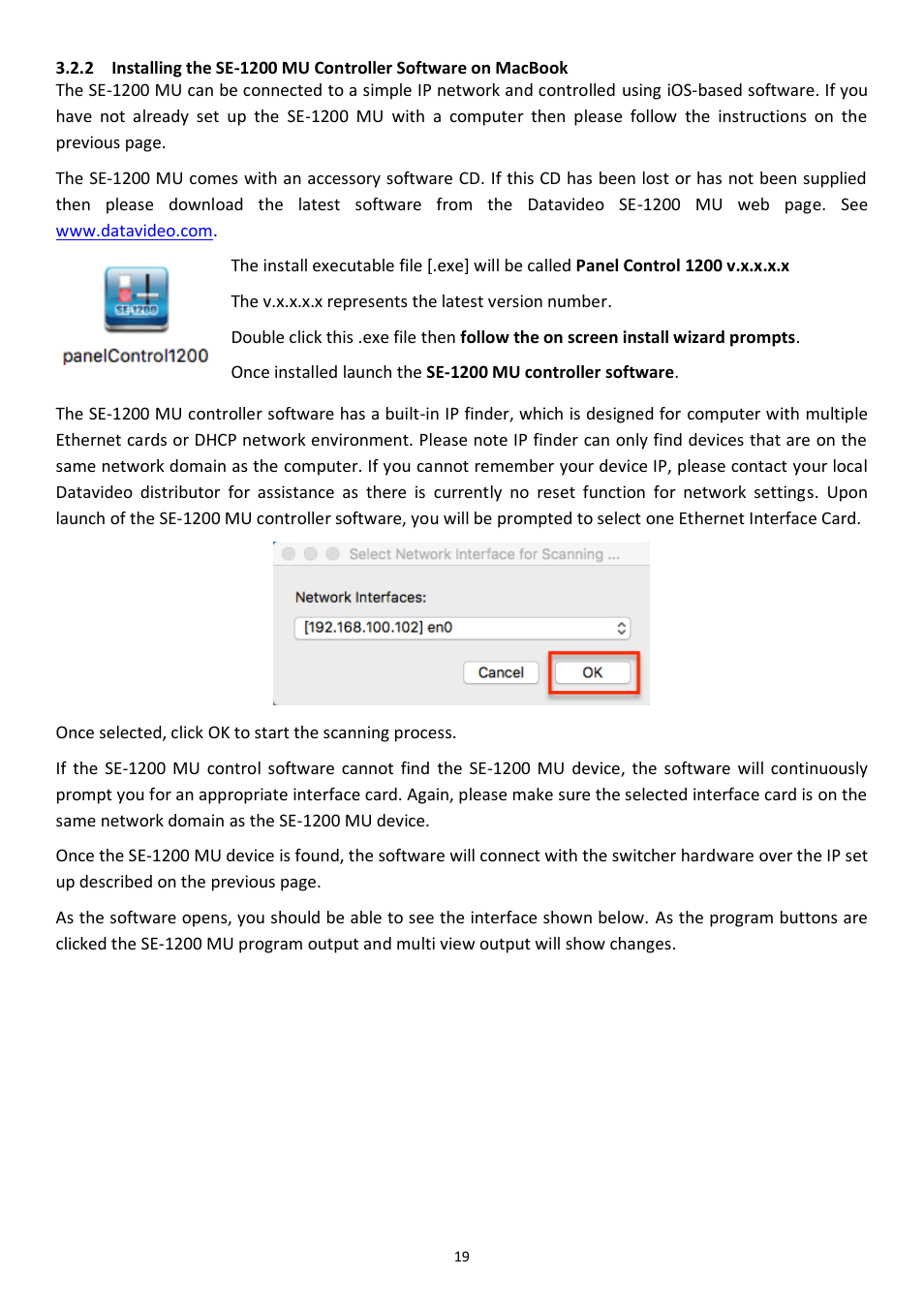 Datavideo SE-1200MU 6-Input Switcher and RMC-260 Controller Bundle User Manual | Page 19 / 90