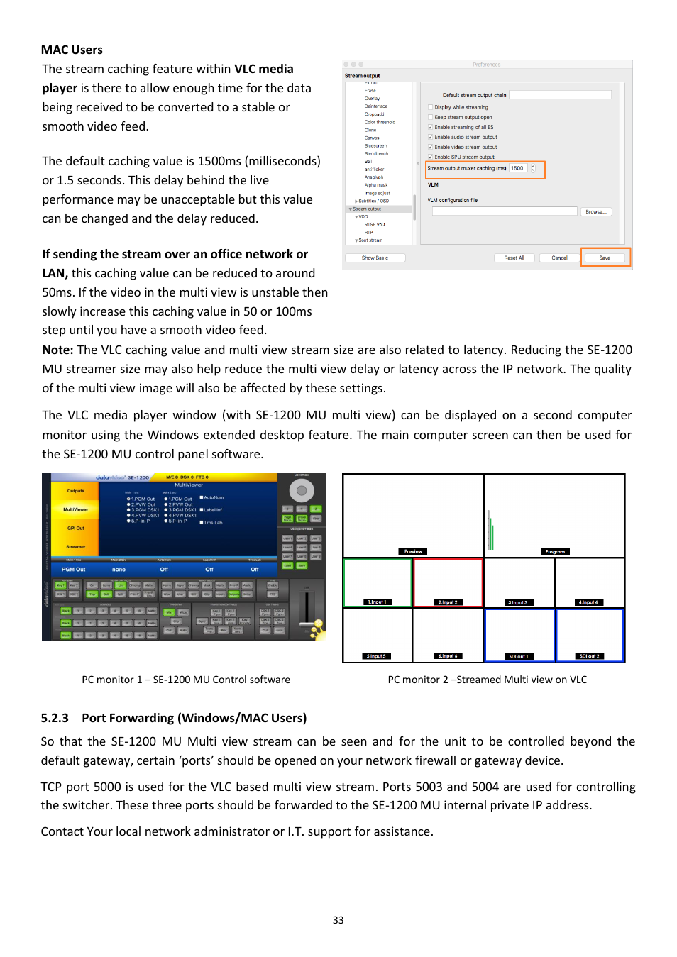3 port forwarding (windows/mac users), Port forwarding, Windows/mac users) | Datavideo SE-1200MU 6-Input Switcher and RMC-260 Controller Bundle User Manual | Page 33 / 90