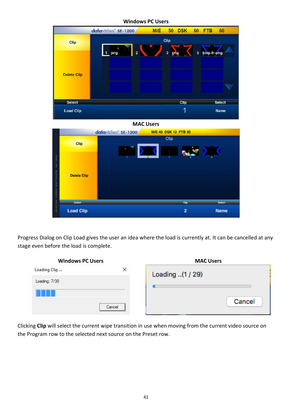 Datavideo SE-1200MU 6-Input Switcher and RMC-260 Controller Bundle User Manual | Page 41 / 90