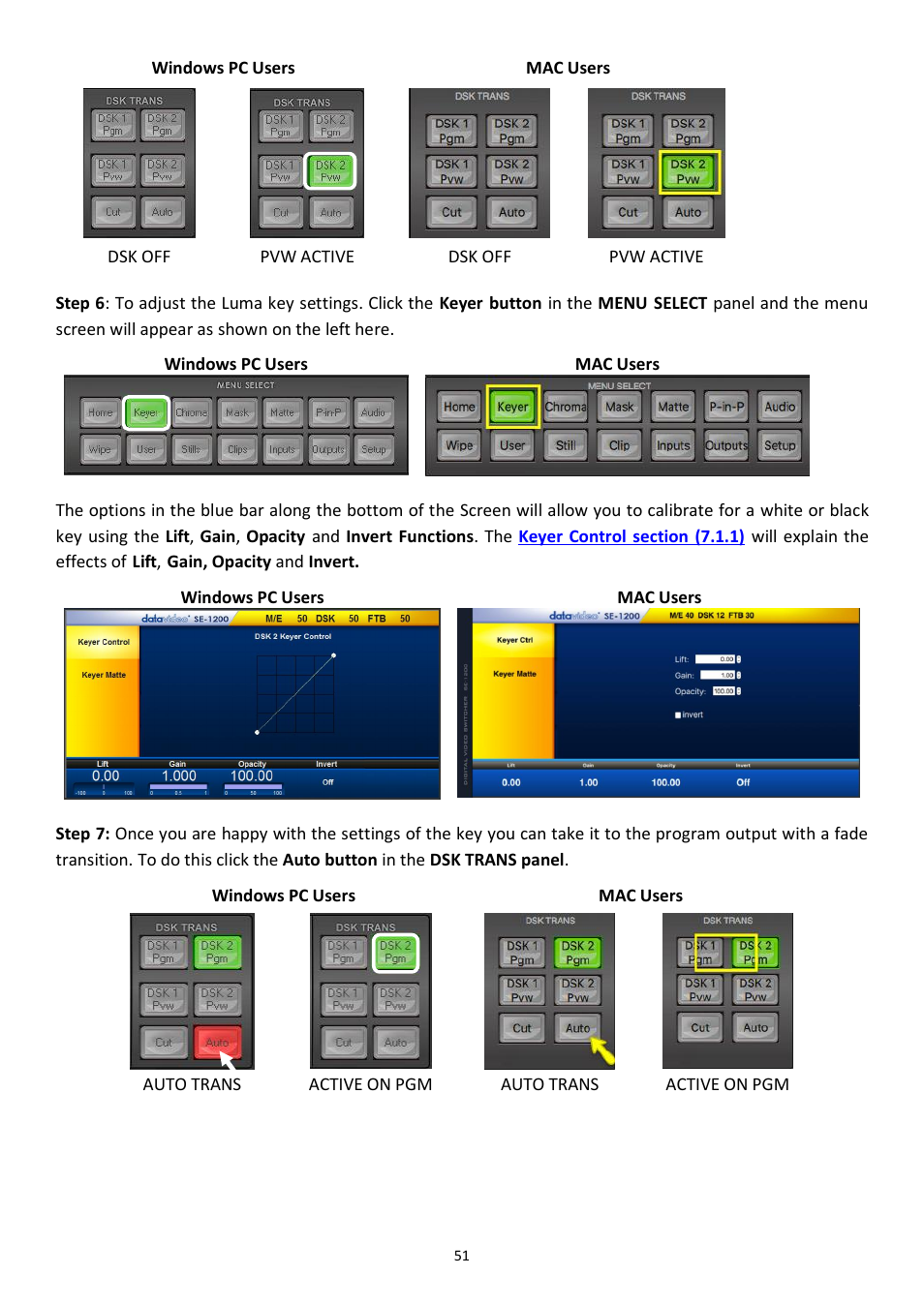 Datavideo SE-1200MU 6-Input Switcher and RMC-260 Controller Bundle User Manual | Page 51 / 90