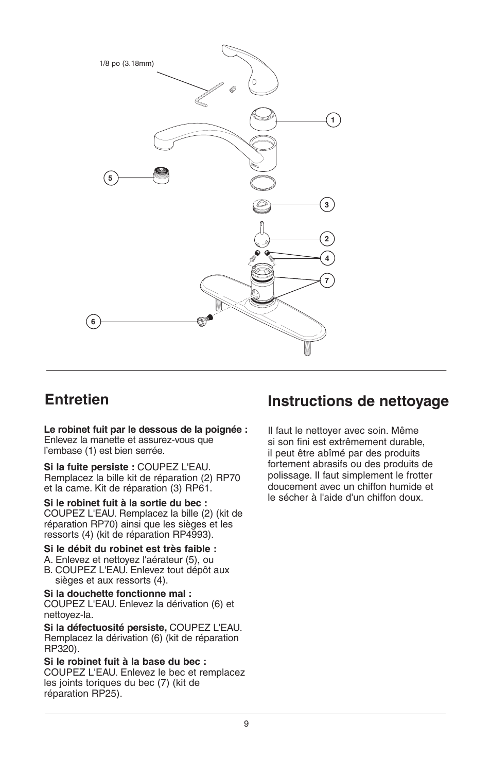 Entretien instructions de nettoyage | Delta Model 400 User Manual | Page 29 / 40