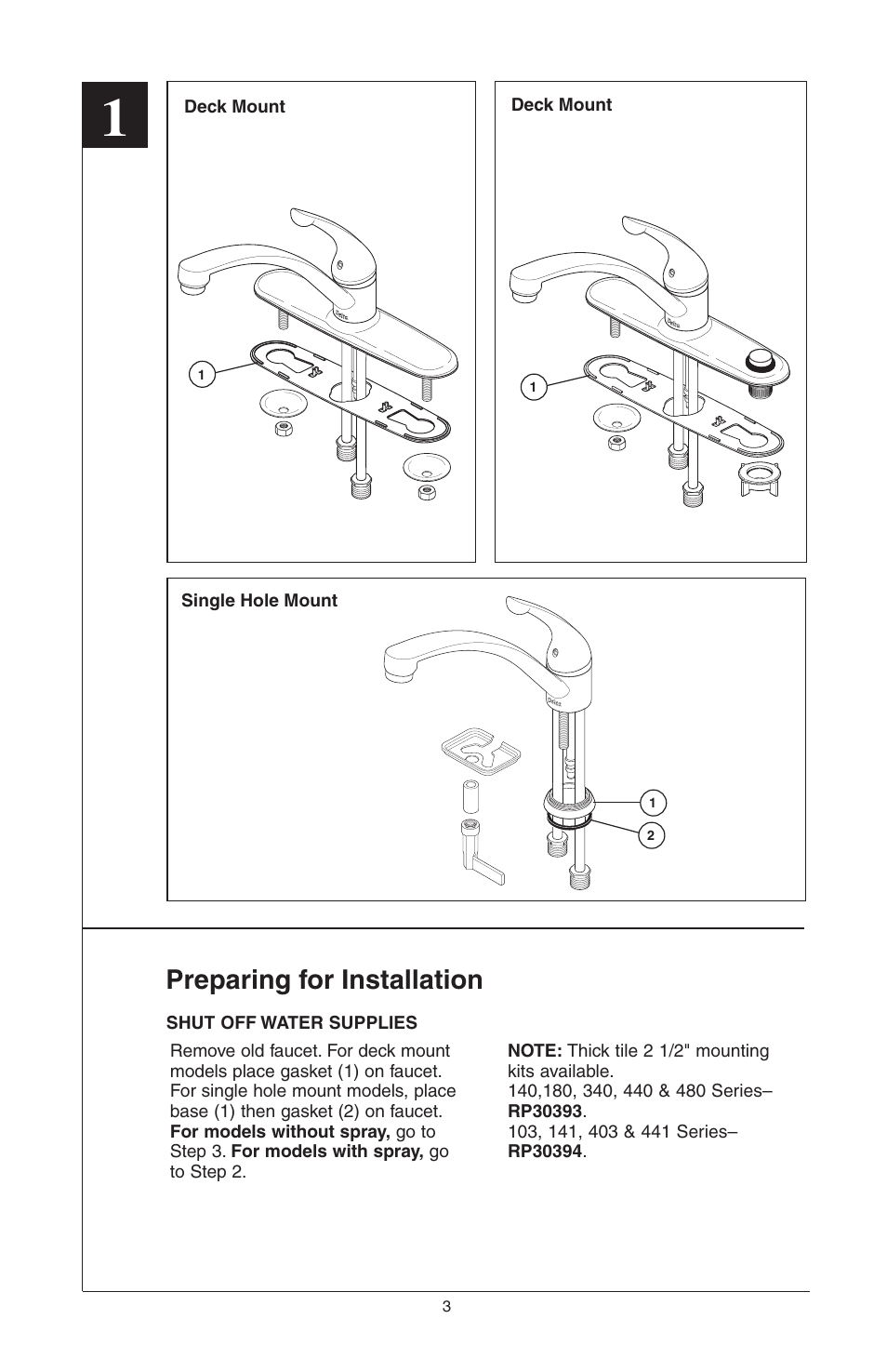 Preparing for installation | Delta Model 400 User Manual | Page 3 / 40