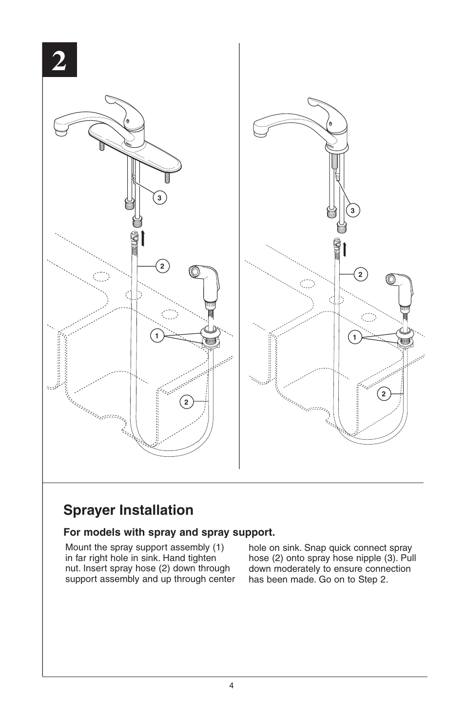 Sprayer installation | Delta Model 400 User Manual | Page 4 / 40