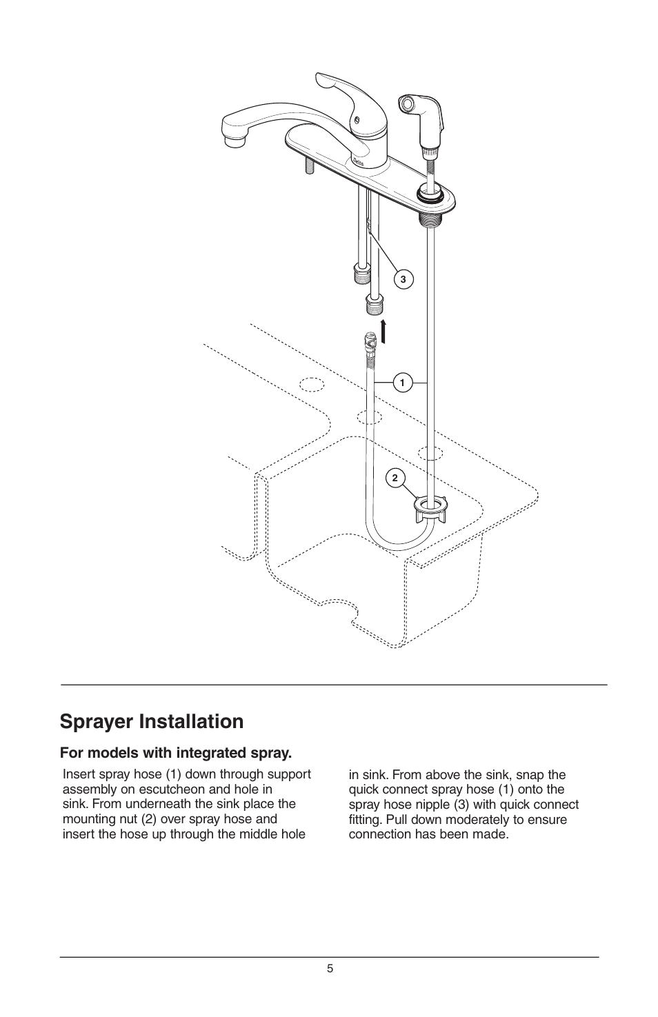 Sprayer installation | Delta Model 400 User Manual | Page 5 / 40