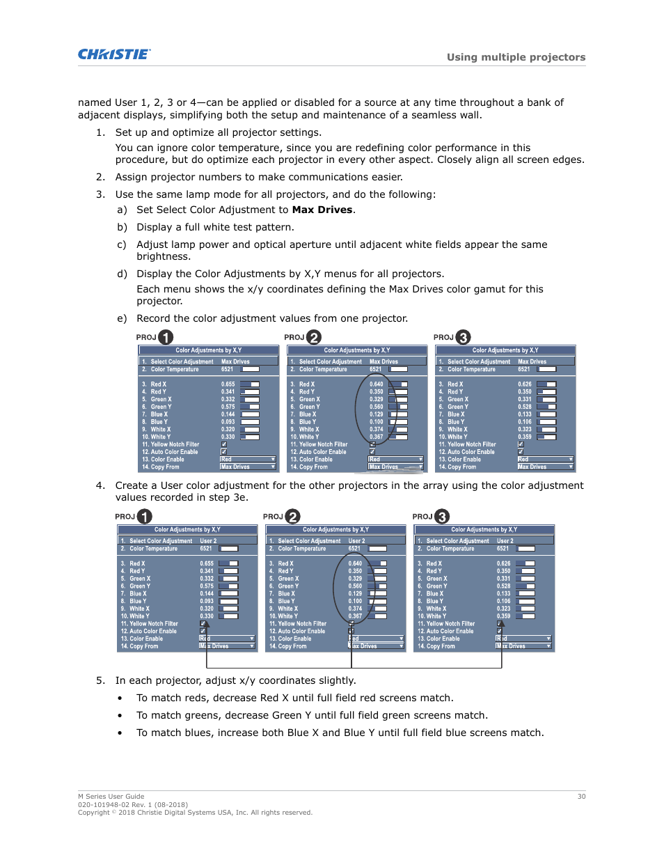 Christie M Series WU14K-M WUXGA 3DLP Projector (No Lens) User Manual | Page 30 / 89