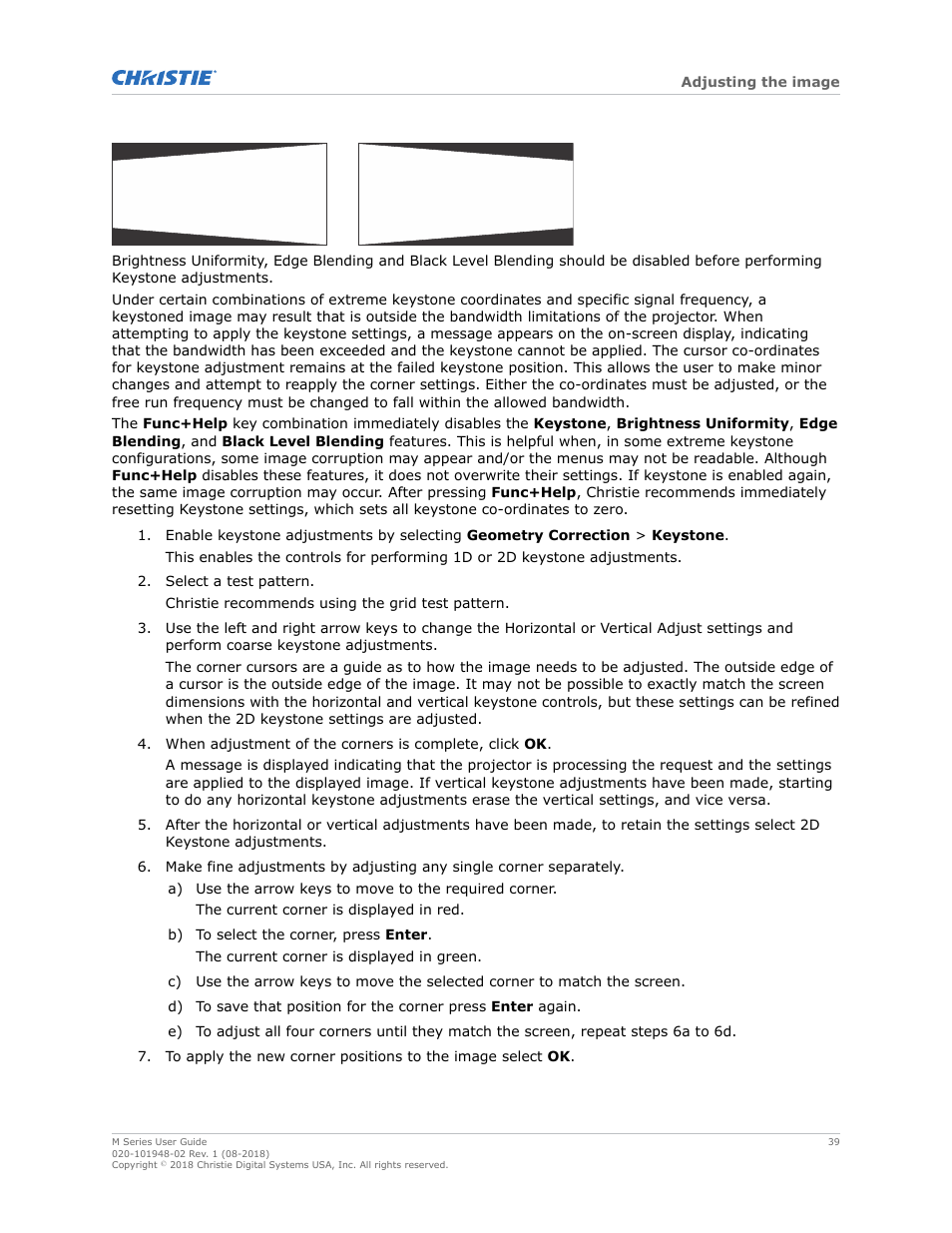 Christie M Series WU14K-M WUXGA 3DLP Projector (No Lens) User Manual | Page 39 / 89