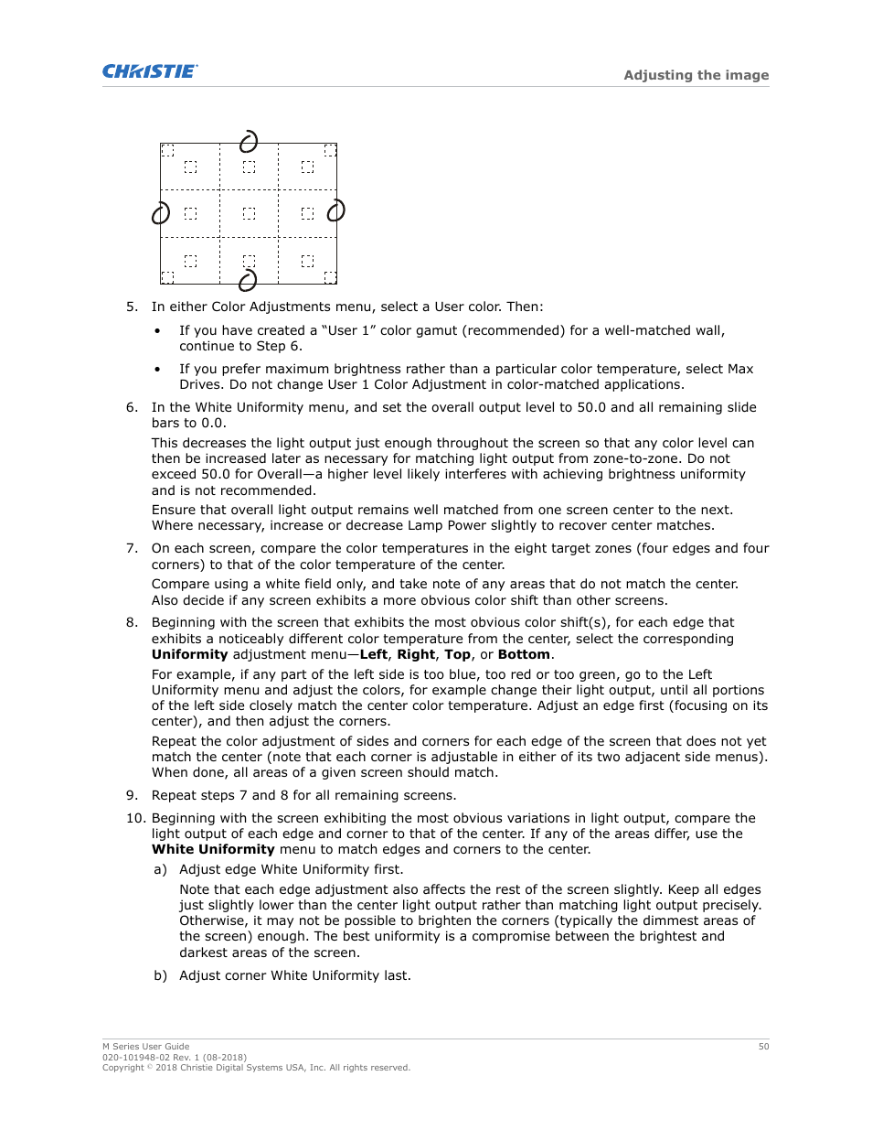 Christie M Series WU14K-M WUXGA 3DLP Projector (No Lens) User Manual | Page 50 / 89