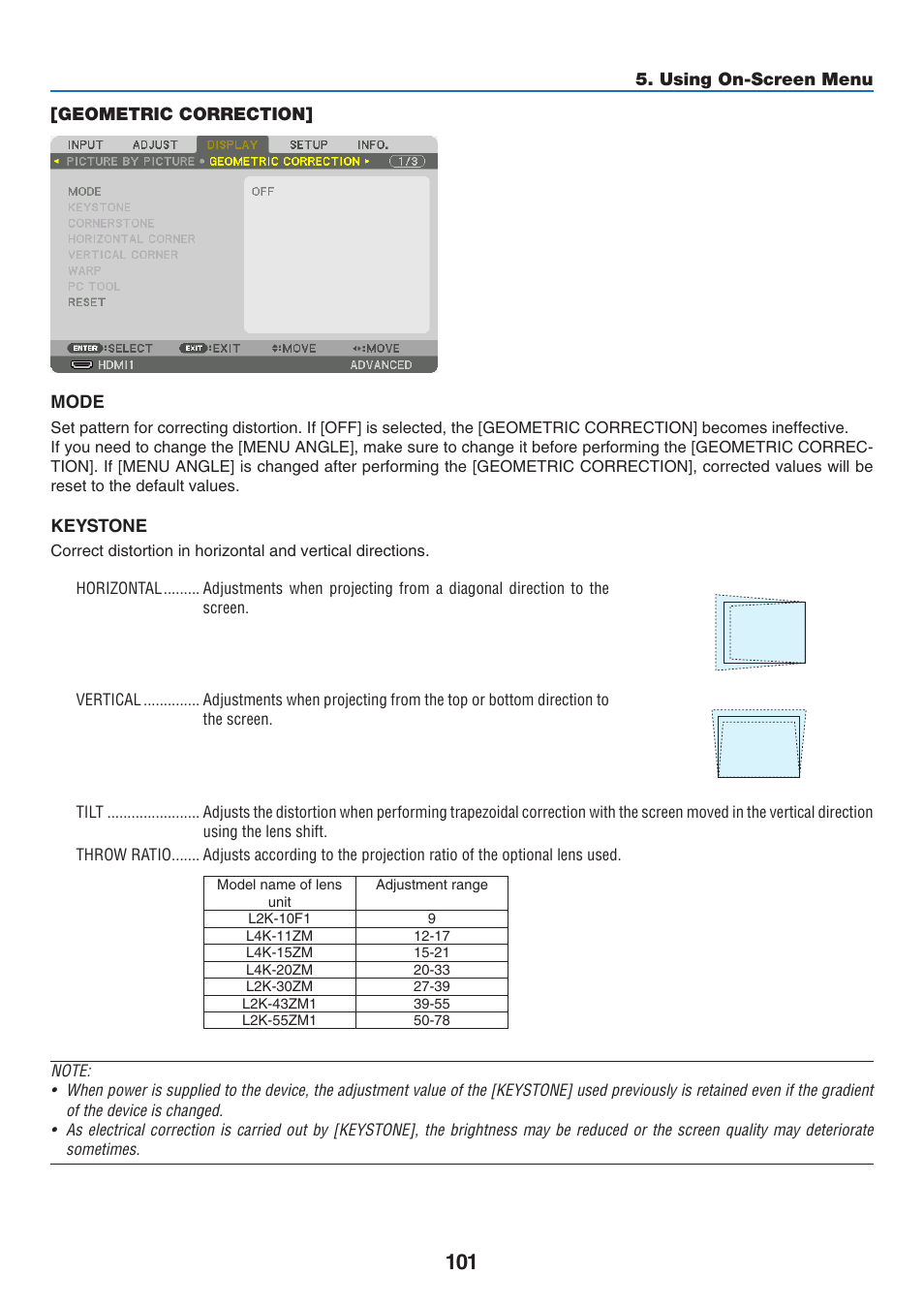 NEC 40,000-Lumen 4K Laser Installation Projector User Manual | Page 118 / 192