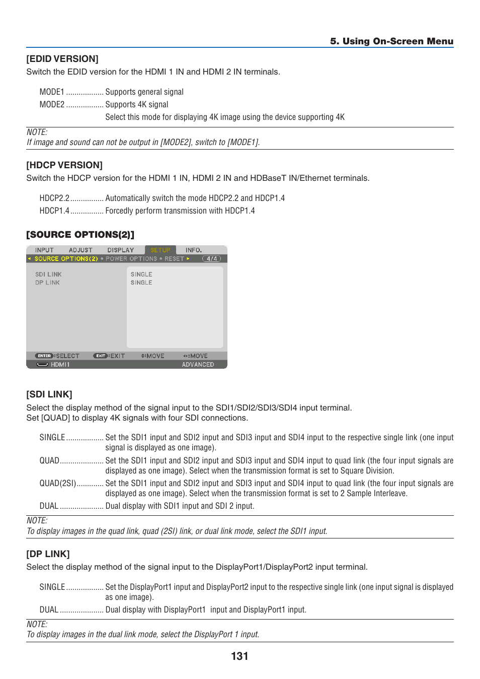 NEC 40,000-Lumen 4K Laser Installation Projector User Manual | Page 148 / 192