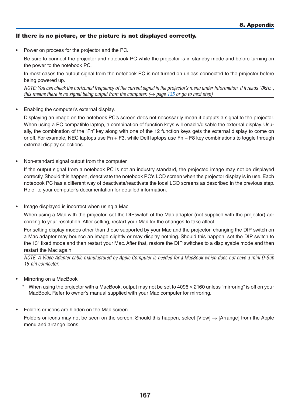NEC 40,000-Lumen 4K Laser Installation Projector User Manual | Page 184 / 192