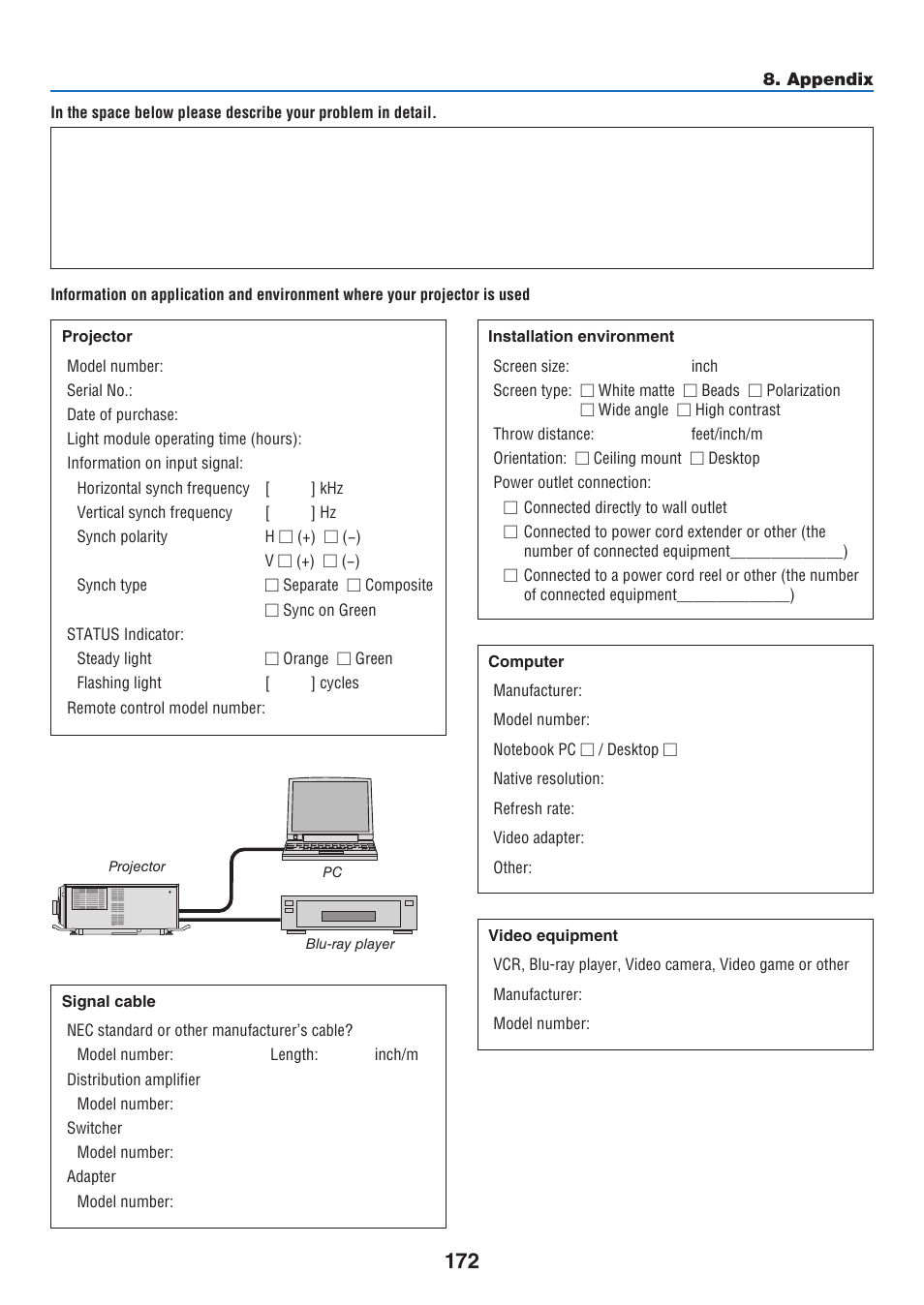NEC 40,000-Lumen 4K Laser Installation Projector User Manual | Page 189 / 192
