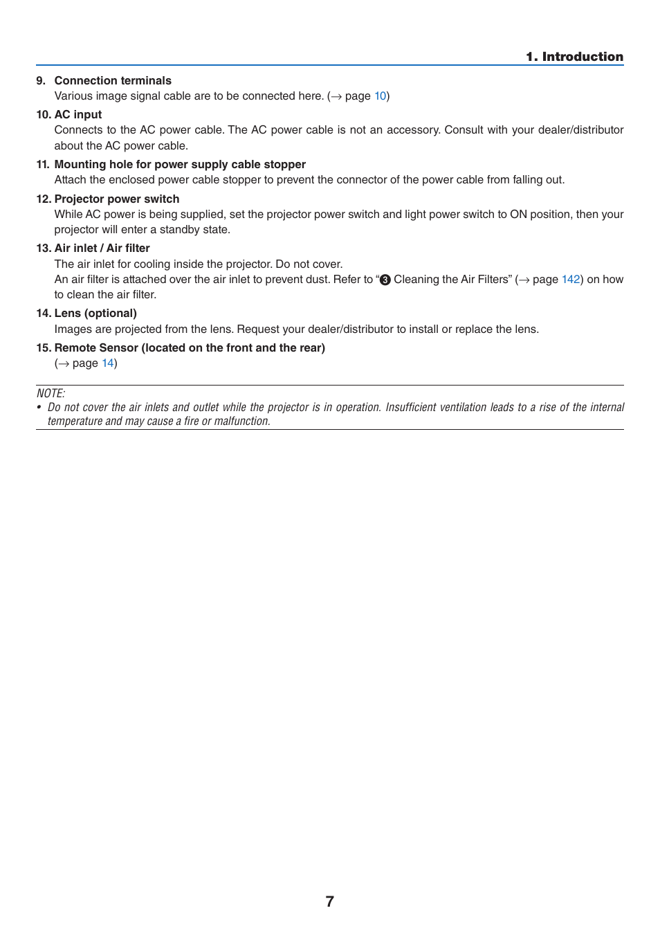 NEC 40,000-Lumen 4K Laser Installation Projector User Manual | Page 24 / 192