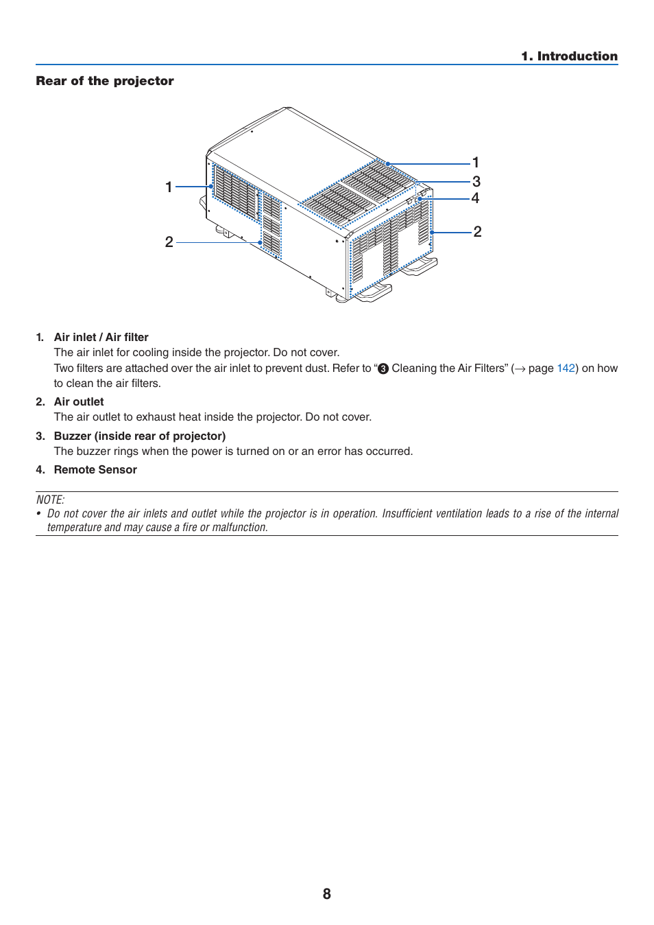 NEC 40,000-Lumen 4K Laser Installation Projector User Manual | Page 25 / 192