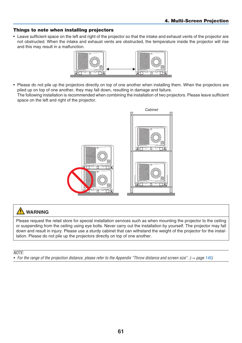 NEC 40,000-Lumen 4K Laser Installation Projector User Manual | Page 78 / 192