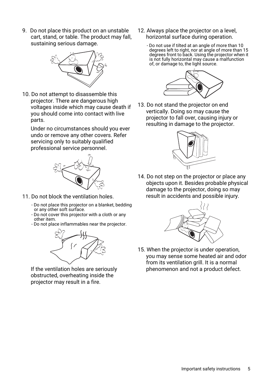 BenQ LH730 4000-Lumen Full HD LED DLP Projector User Manual | Page 5 / 54