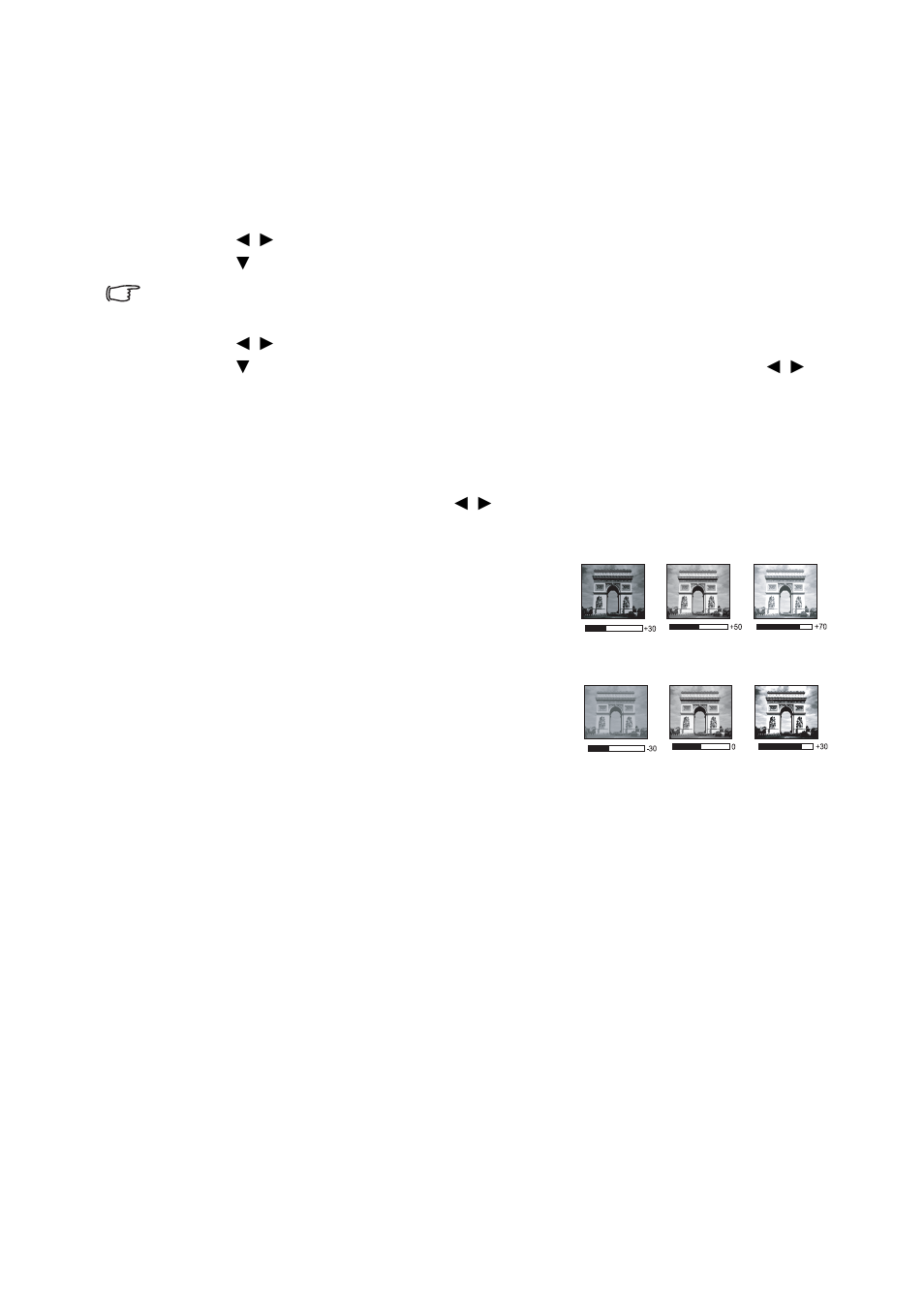 Fine-tuning the image quality in user modes | BenQ MW855UST+ 3500-Lumen WXGA Ultra-Short Throw DLP Projector User Manual | Page 38 / 77