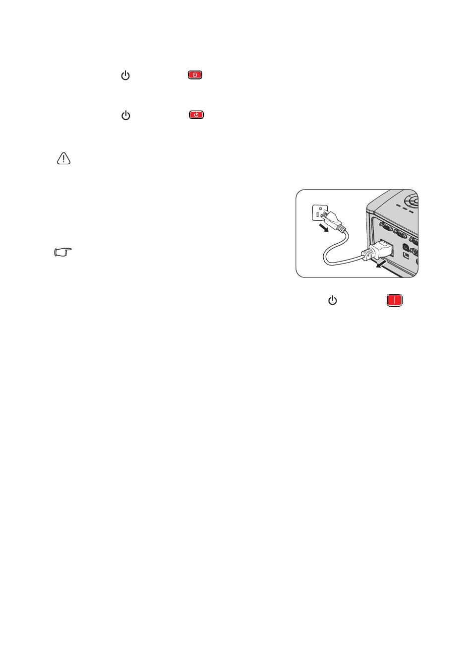 Shutting down the projector, Shutting down the projector" on | BenQ MW855UST+ 3500-Lumen WXGA Ultra-Short Throw DLP Projector User Manual | Page 47 / 77