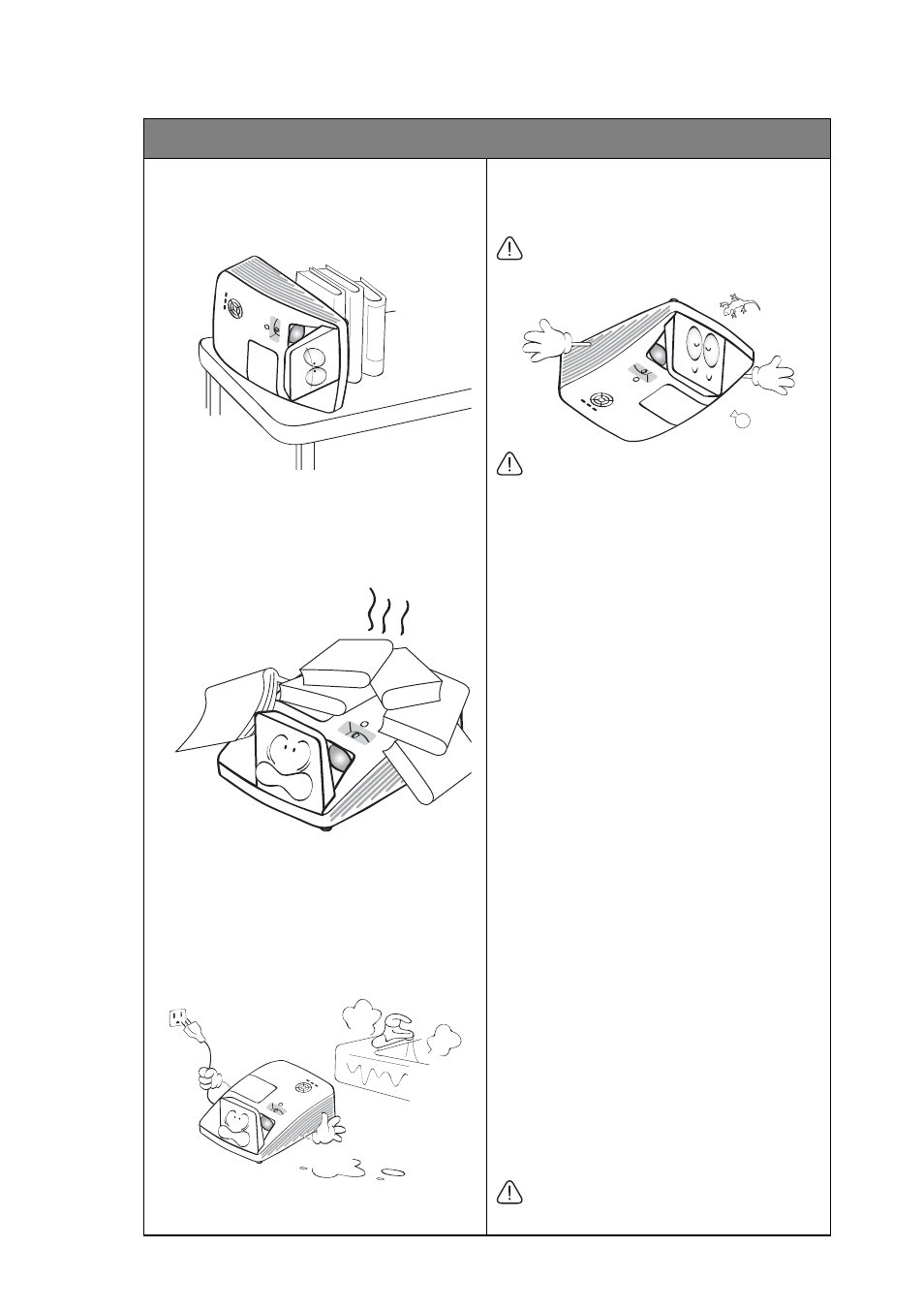 Safety instructions (continued) | BenQ MW855UST+ 3500-Lumen WXGA Ultra-Short Throw DLP Projector User Manual | Page 6 / 77