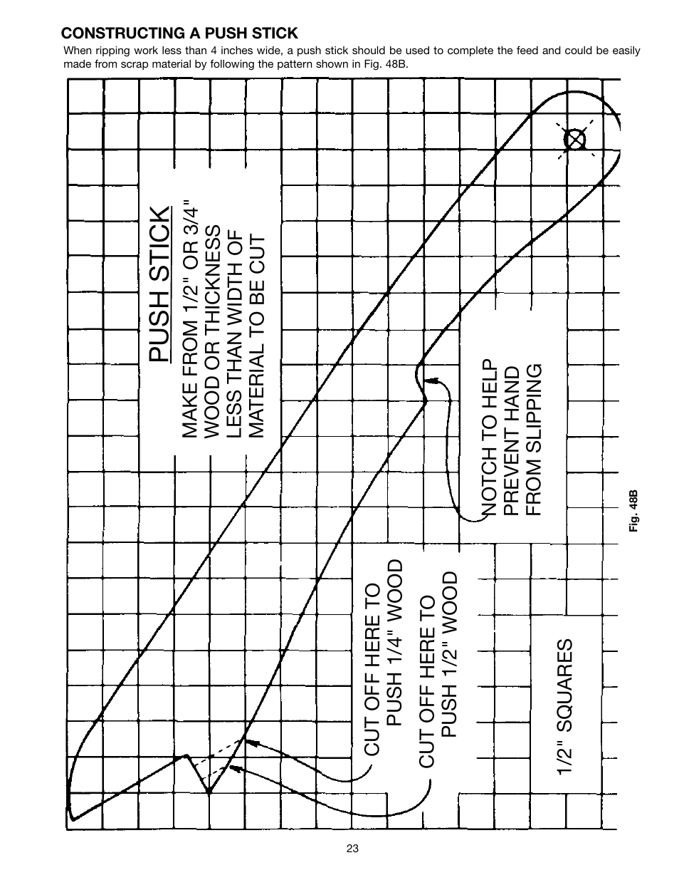 Push stick | Delta ts200ls User Manual | Page 23 / 27