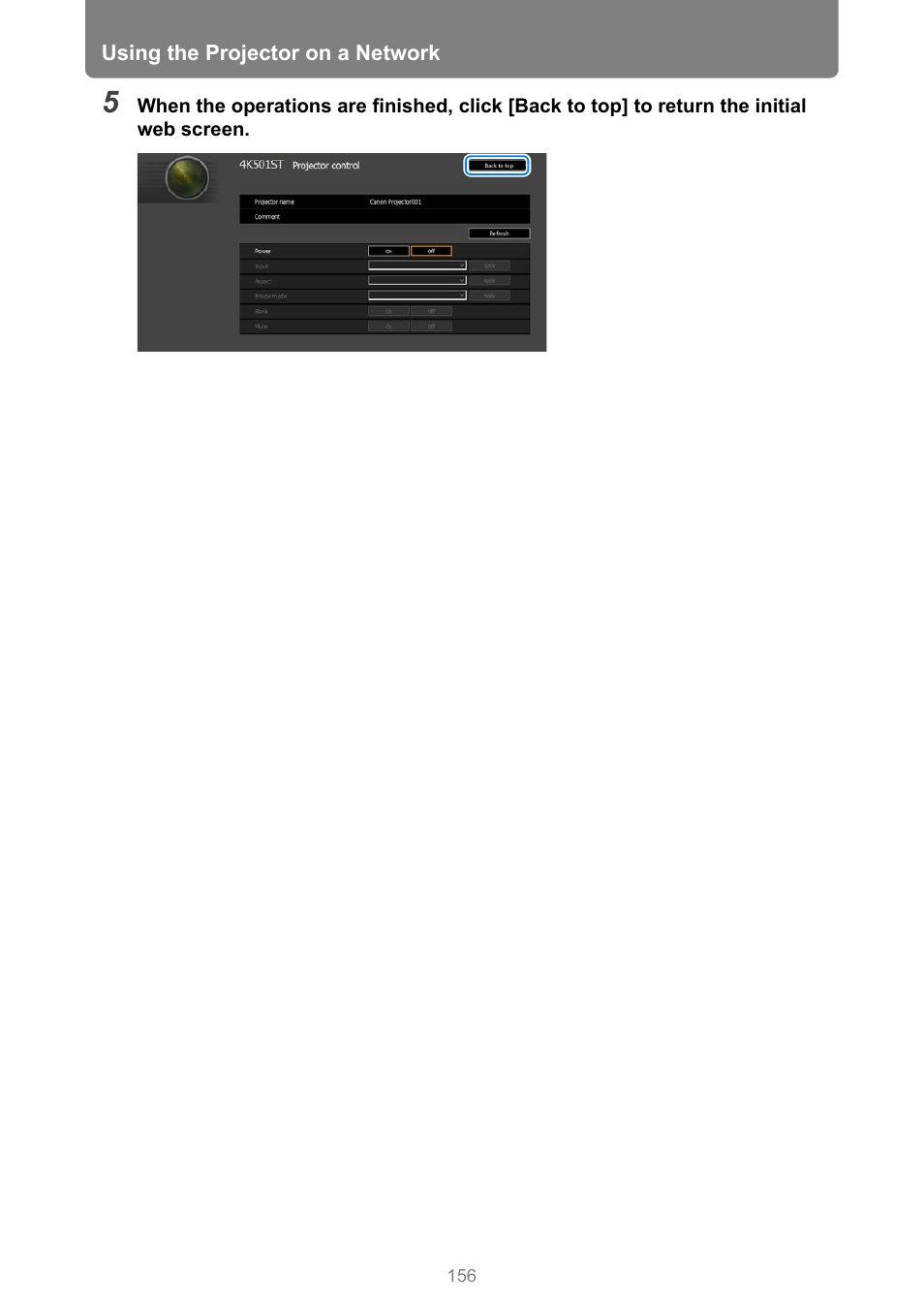 Canon REALiS 4K501ST Pro AV 5000-Lumen LCoS Projector User Manual | Page 156 / 196
