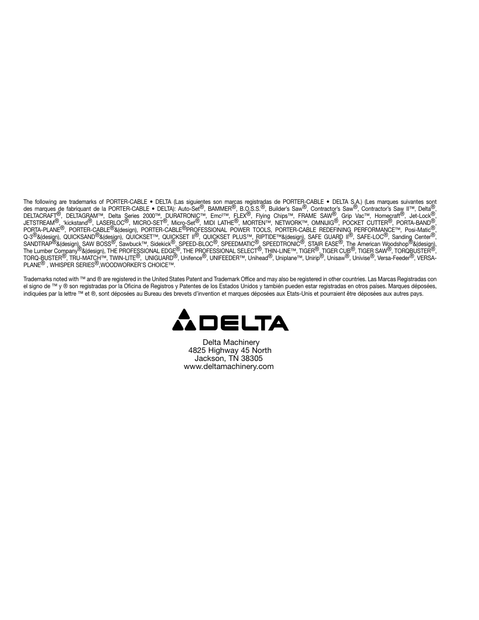 Delta TP305 User Manual | Page 48 / 49