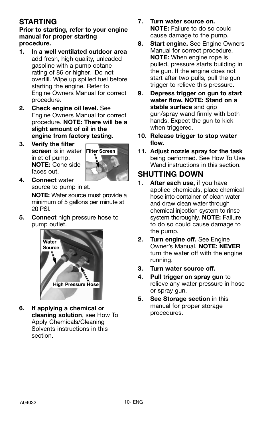 Shutting down, Starting | Delta DTT2450 User Manual | Page 10 / 16