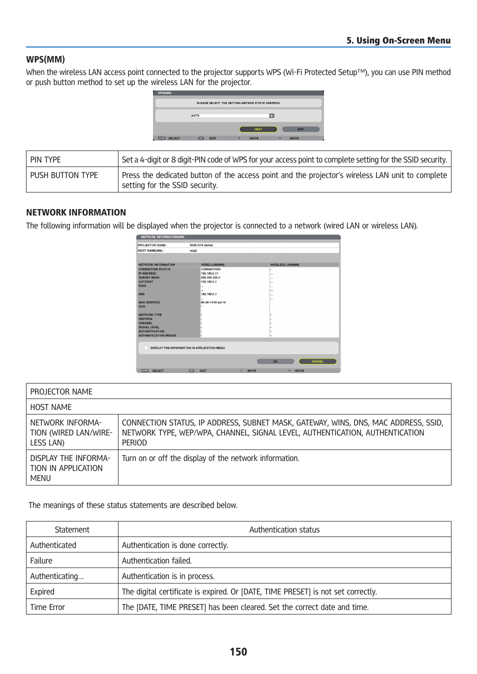 Ricoh PJ WU6181N 6200-Lumen WUXGA LCD Projector (No Lens) User Manual | Page 165 / 268