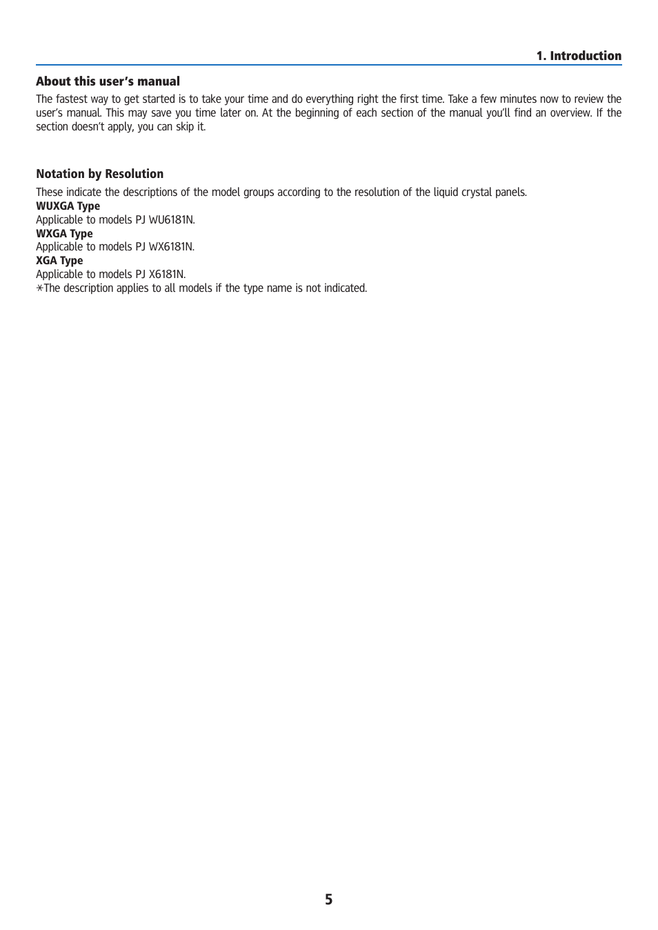 About this user’s manual | Ricoh PJ WU6181N 6200-Lumen WUXGA LCD Projector (No Lens) User Manual | Page 20 / 268
