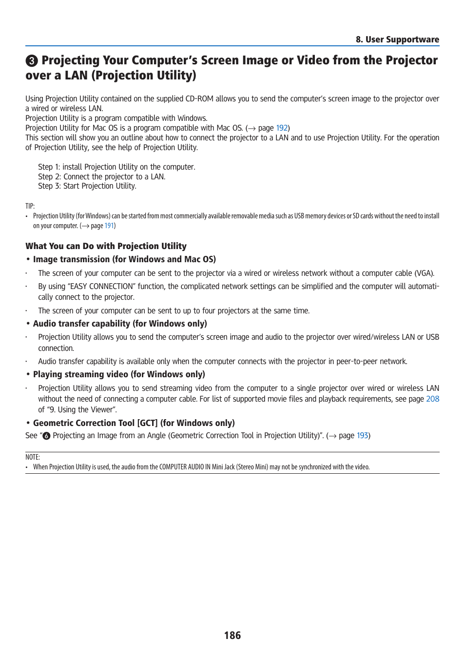 Ricoh PJ WU6181N 6200-Lumen WUXGA LCD Projector (No Lens) User Manual | Page 201 / 268