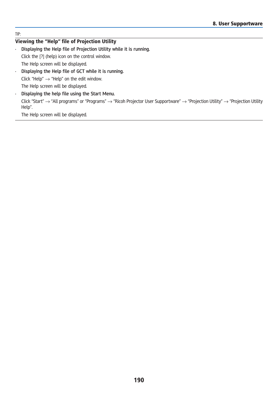 Ricoh PJ WU6181N 6200-Lumen WUXGA LCD Projector (No Lens) User Manual | Page 205 / 268