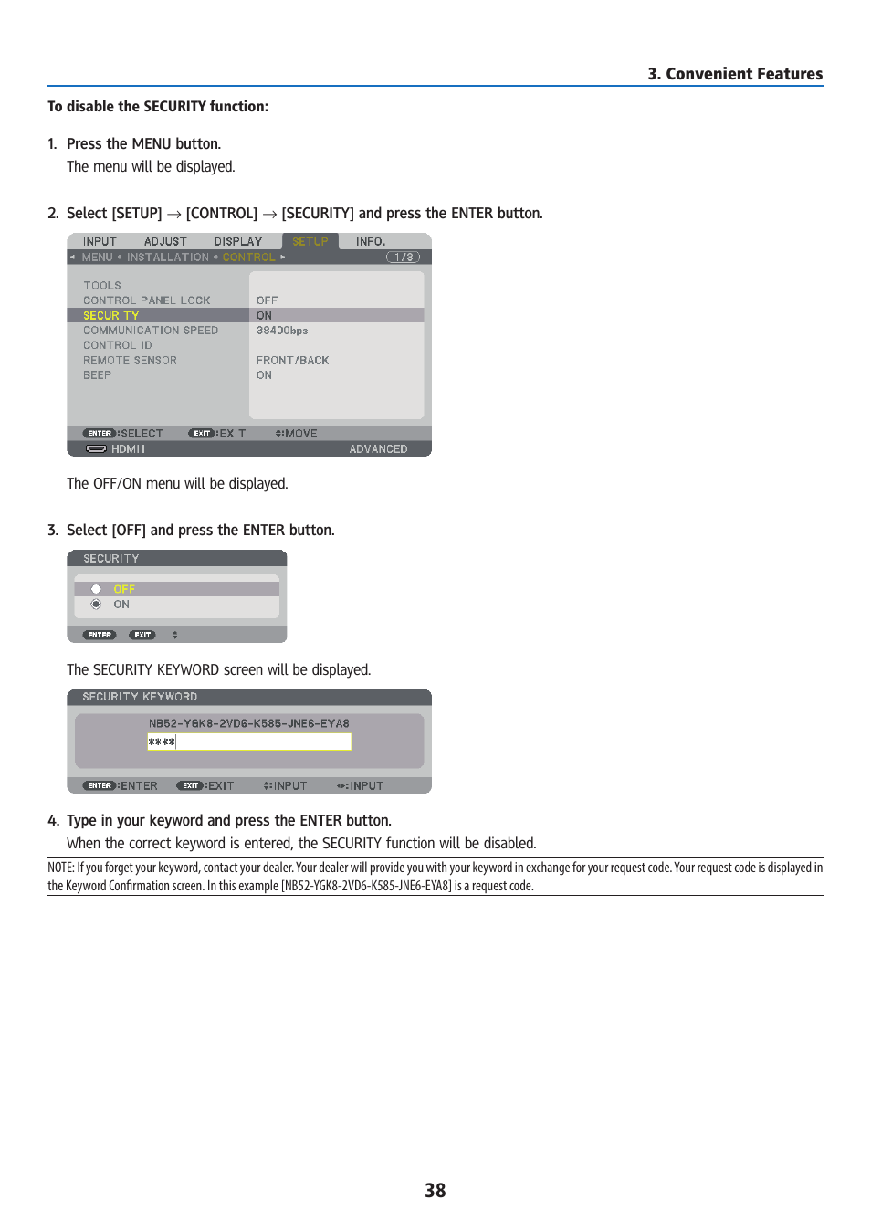 Ricoh PJ WU6181N 6200-Lumen WUXGA LCD Projector (No Lens) User Manual | Page 53 / 268