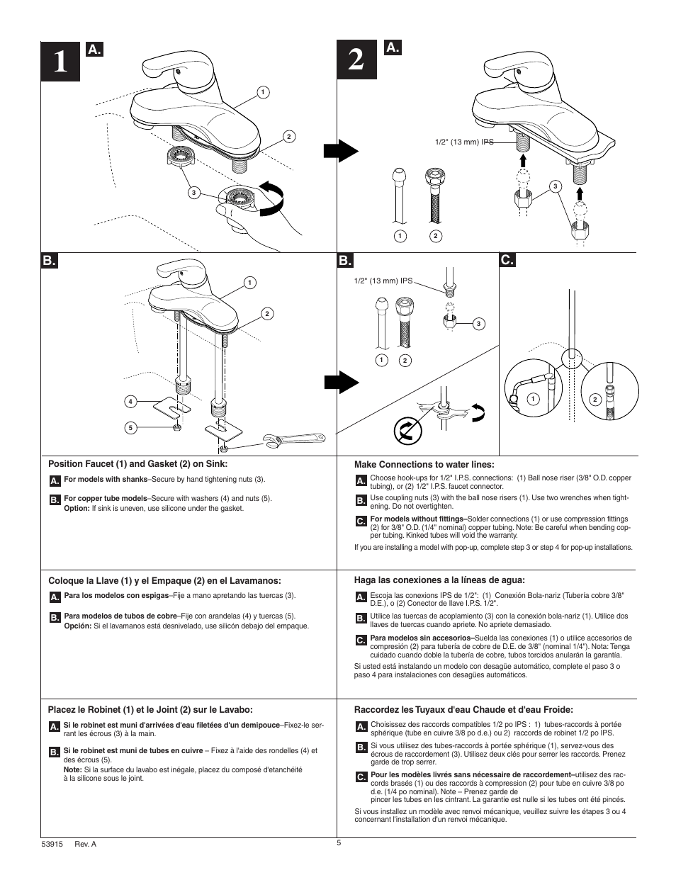 A. b. c. b | Delta 500 Series User Manual | Page 5 / 8