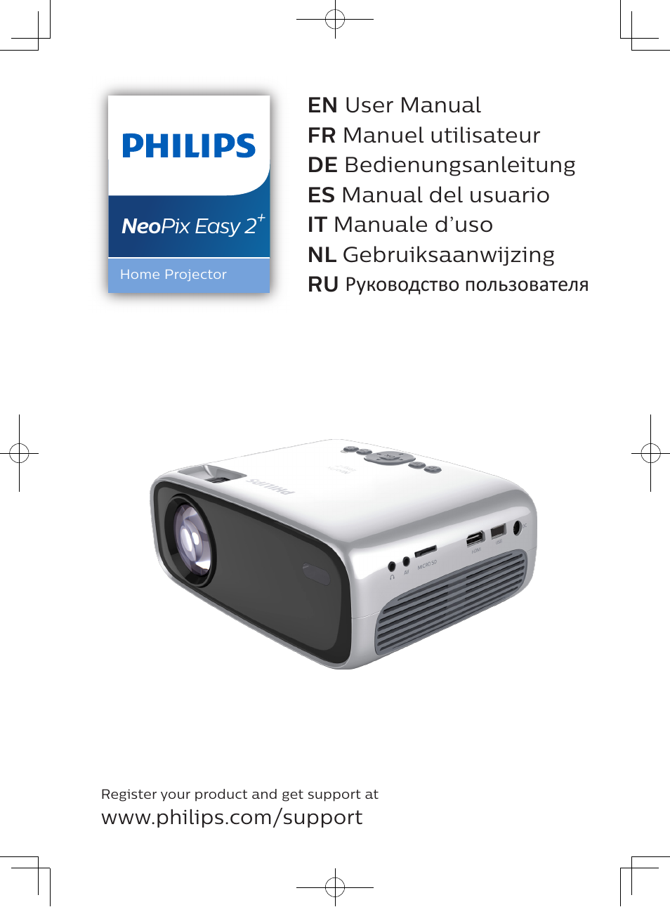Philips NeoPix Easy 2+ HD LCD Projector User Manual | 154 pages