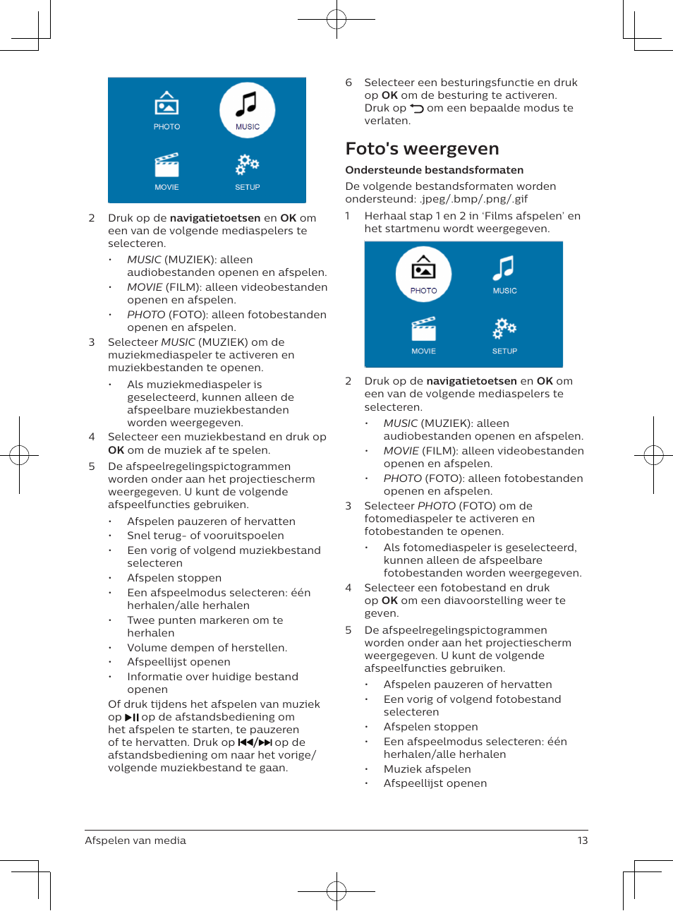 Foto's weergeven | Philips NeoPix Easy 2+ HD LCD Projector User Manual | Page 123 / 154