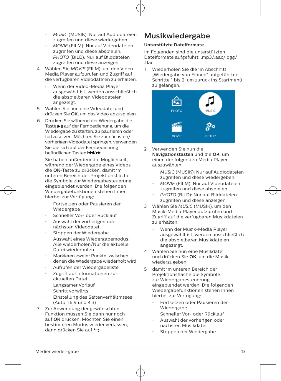 Musikwiedergabe | Philips NeoPix Easy 2+ HD LCD Projector User Manual | Page 56 / 154