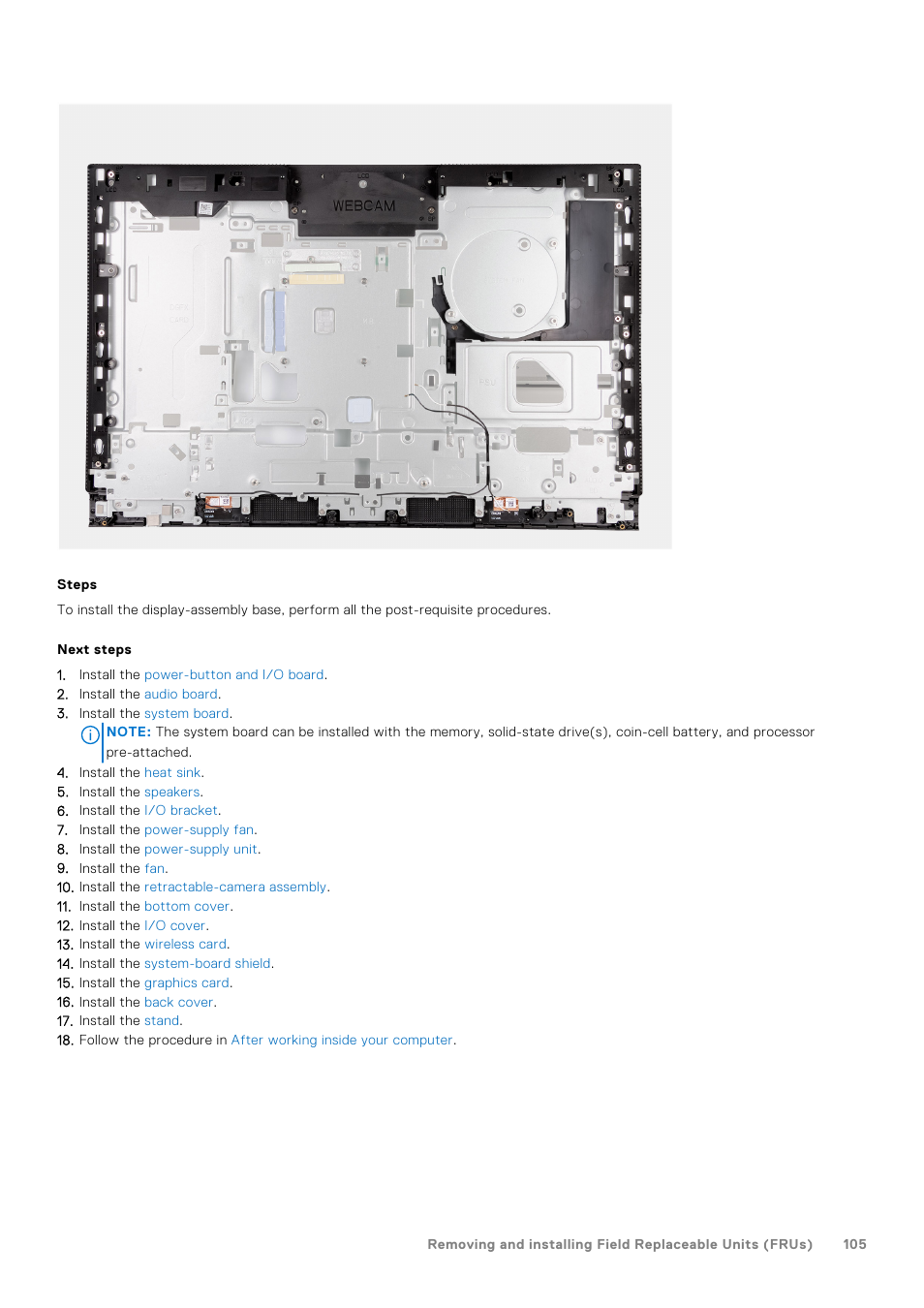 Dell 23.8" OptiPlex 7410 All-in-One Desktop Computer (Gray) User Manual | Page 105 / 129
