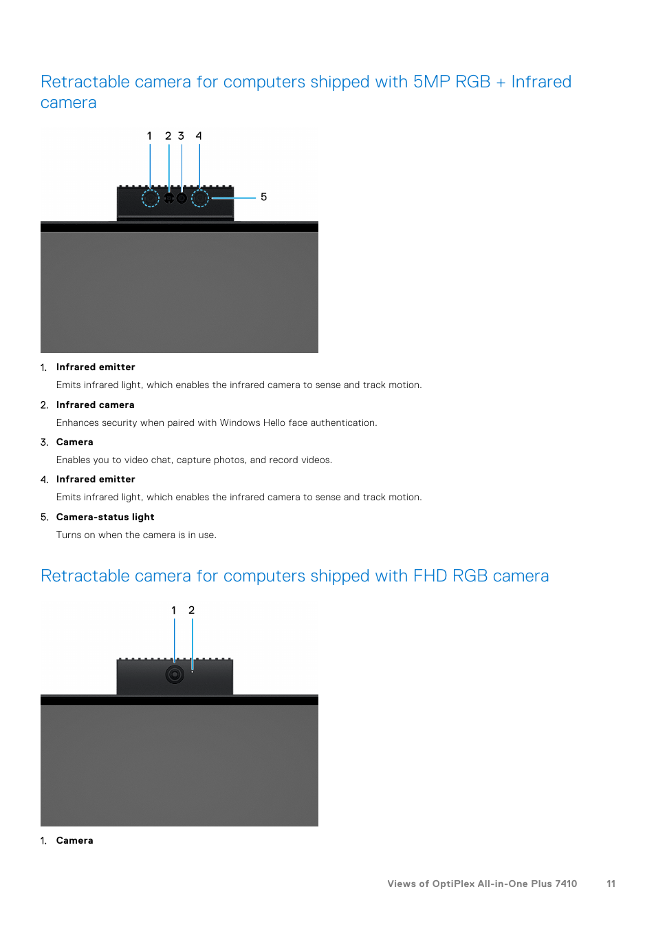 Dell 23.8" OptiPlex 7410 All-in-One Desktop Computer (Gray) User Manual | Page 11 / 129