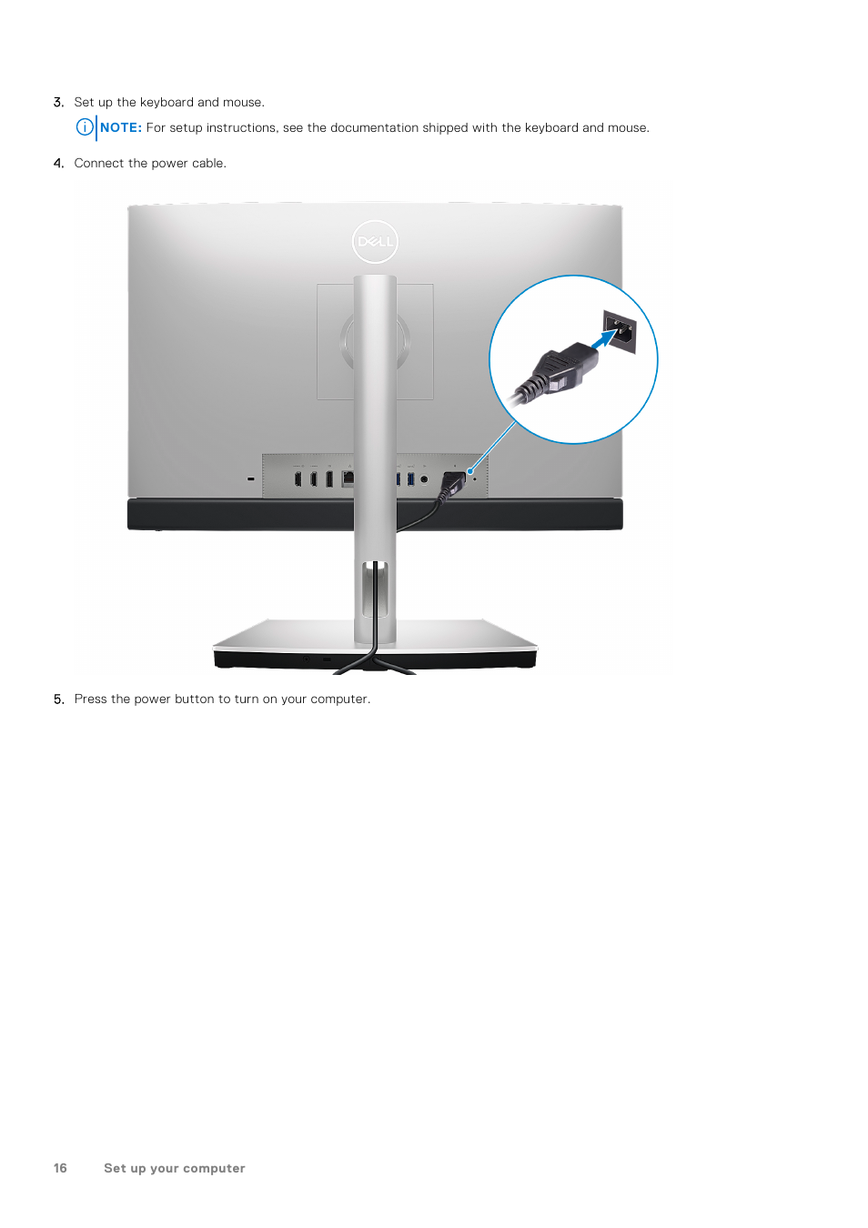 Dell 23.8" OptiPlex 7410 All-in-One Desktop Computer (Gray) User Manual | Page 16 / 129
