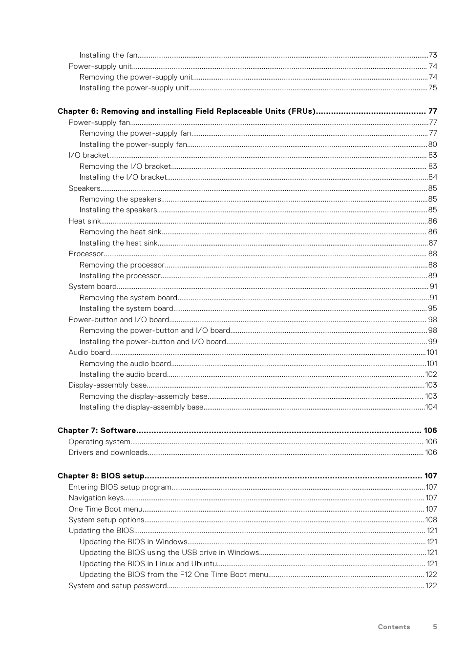 Dell 23.8" OptiPlex 7410 All-in-One Desktop Computer (Gray) User Manual | Page 5 / 129
