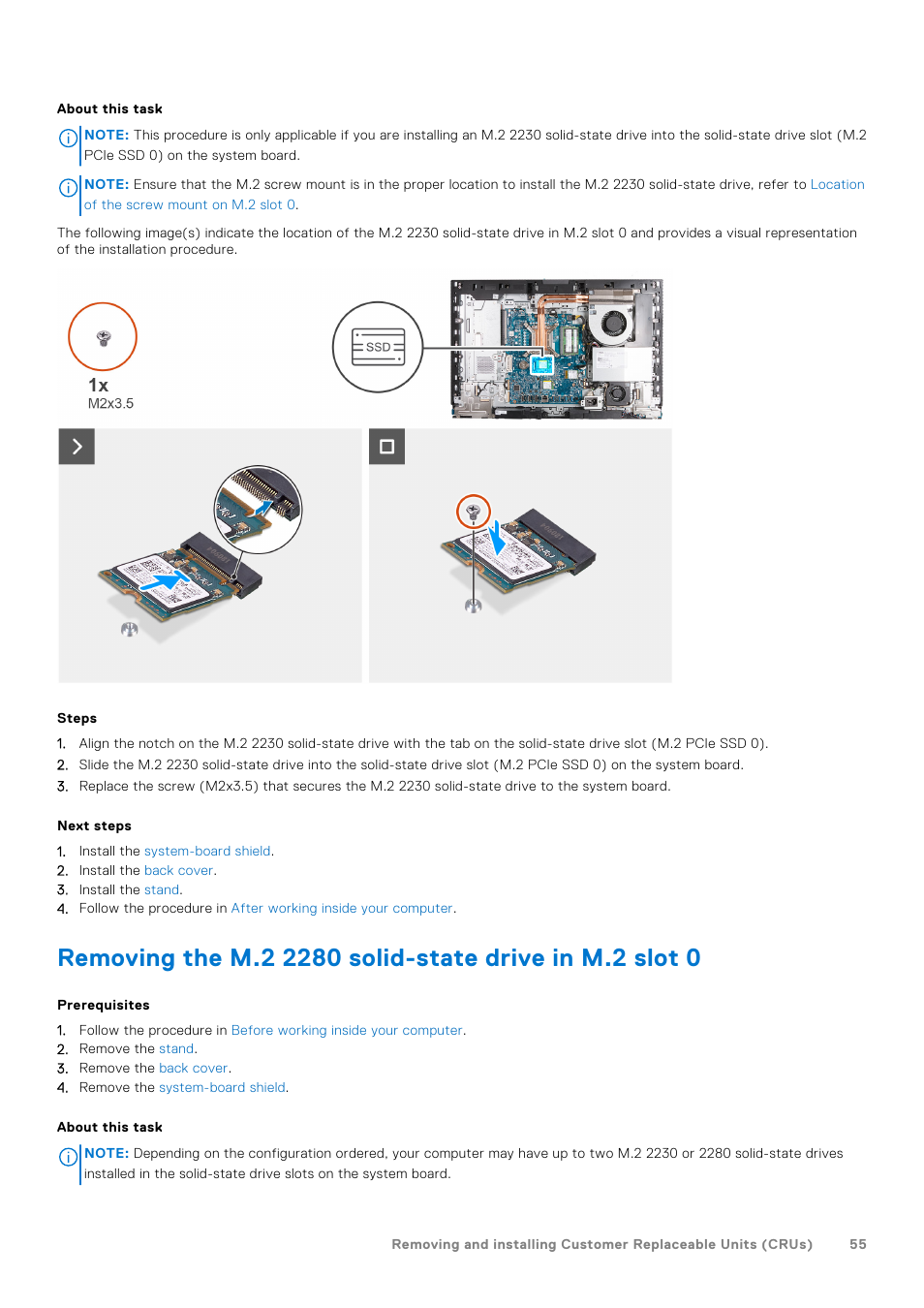 Dell 23.8" OptiPlex 7410 All-in-One Desktop Computer (Gray) User Manual | Page 55 / 129