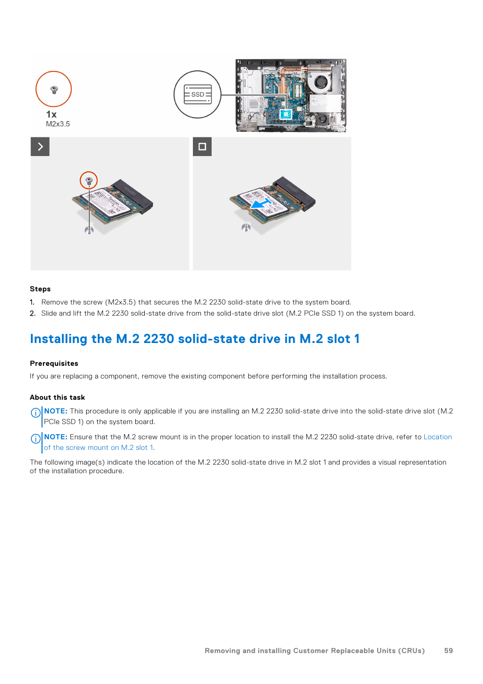 Dell 23.8" OptiPlex 7410 All-in-One Desktop Computer (Gray) User Manual | Page 59 / 129