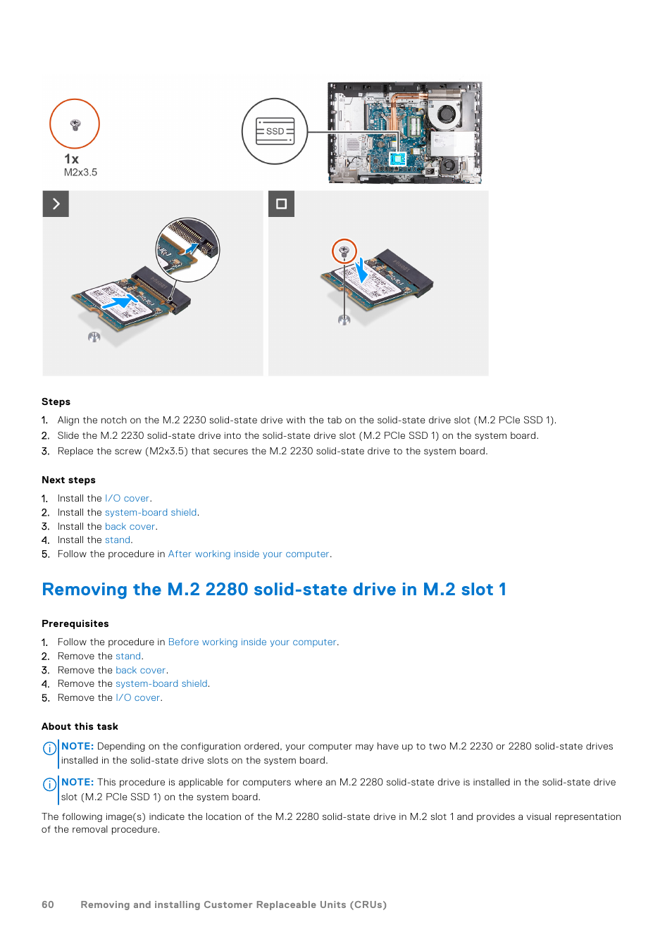 Dell 23.8" OptiPlex 7410 All-in-One Desktop Computer (Gray) User Manual | Page 60 / 129