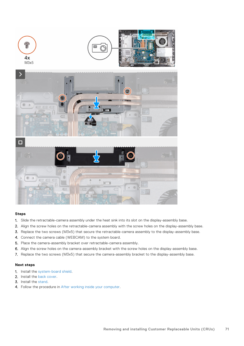 Dell 23.8" OptiPlex 7410 All-in-One Desktop Computer (Gray) User Manual | Page 71 / 129